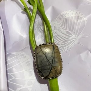 Just in- Picasso jasper sterling silver ring